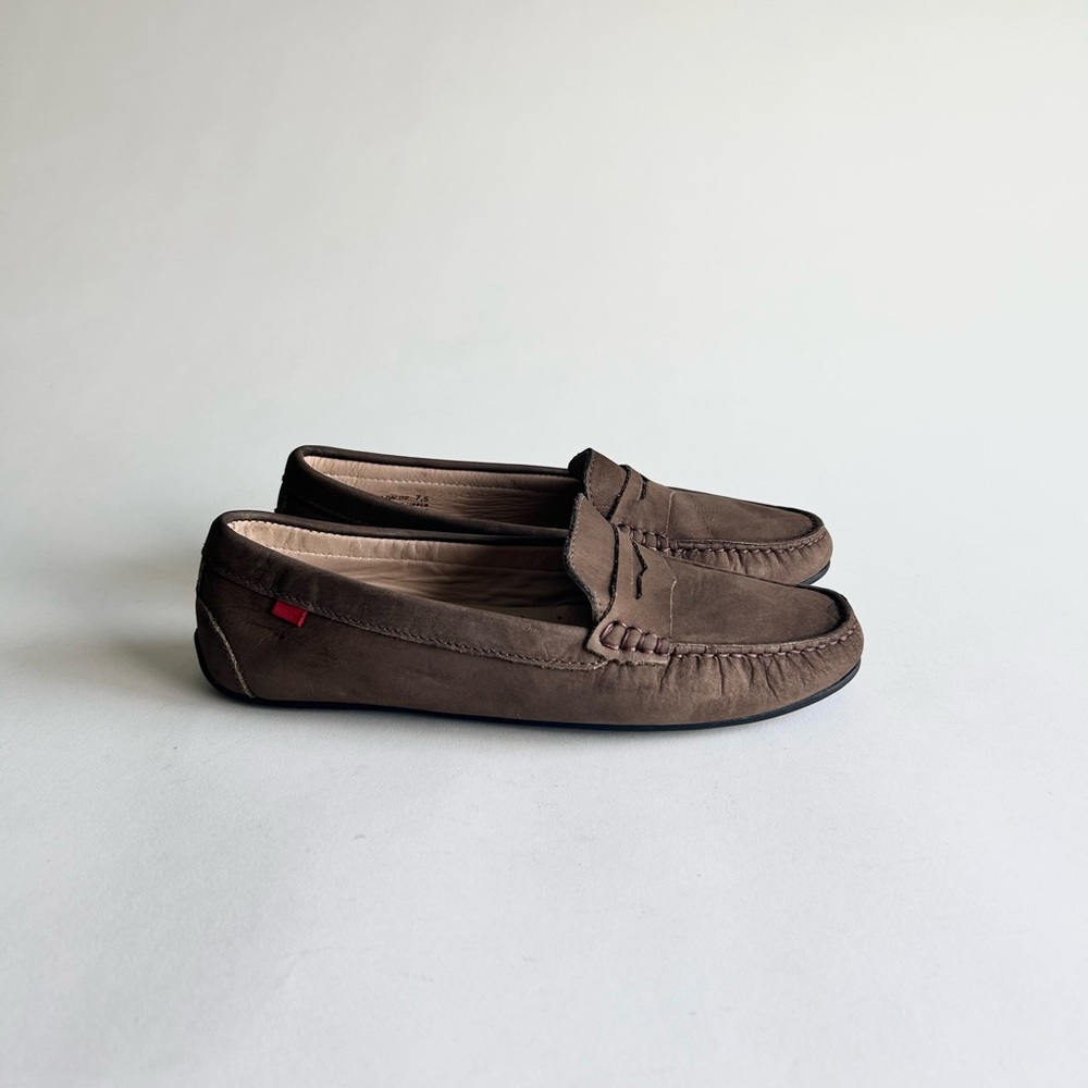Marc Joseph Brown Suede Penny Loafers - Picture 2 of 16